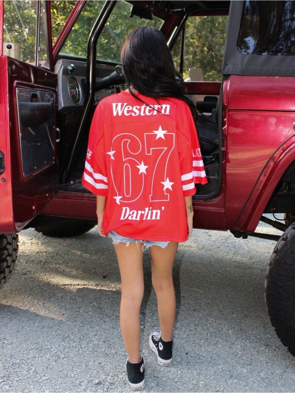 Slater Vintage Red 'American Spirit' Mesh Jersey - Picture 2 of 4